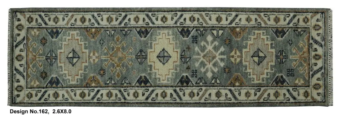 Hand knotted Indian Modern Rug 2'6" x 8'0" ABC Rugs Kilims